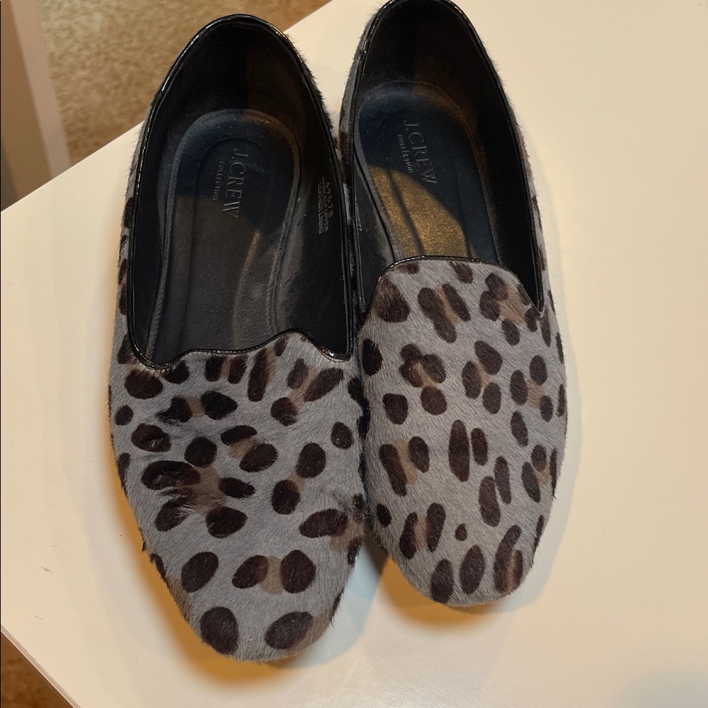 J. Crew Women's Animal Print Loafers - Black and Brown